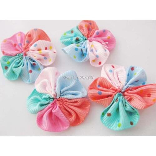 FZNNVK Handmade ribbon flowers about 32MM 50pcs/lot DIY sewing accessories apparel ornament