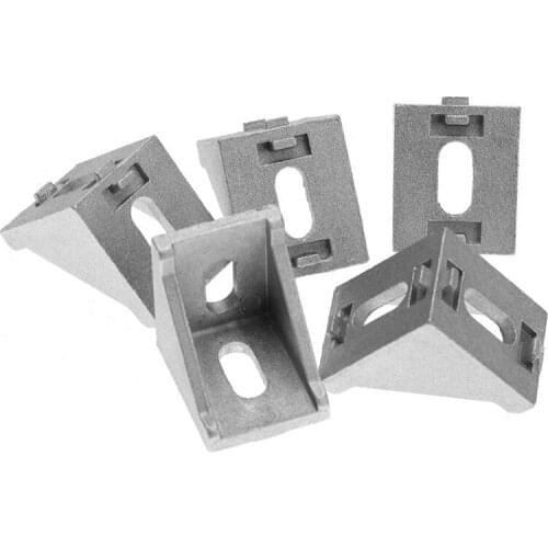 HLZS-20Pcs 4040 Aluminum Corner Brackets Corner Fitting Angle 40 X 35 Connector Fastener For 4040 Industrial Aluminum Profile