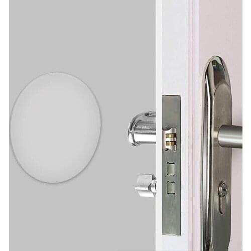 Door Knob Wall Shield Round Soft Rubber Wall Protector Self Adhesive Door Handle Bumper Guard