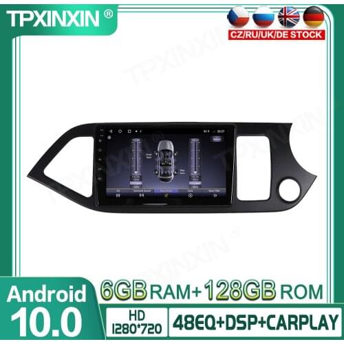 6+128G 360 Camera Screen For KIA Morning Car Multimedia Player GPS Navigation Head Unit Auto Radio Audio Stereo Tape Recorder
