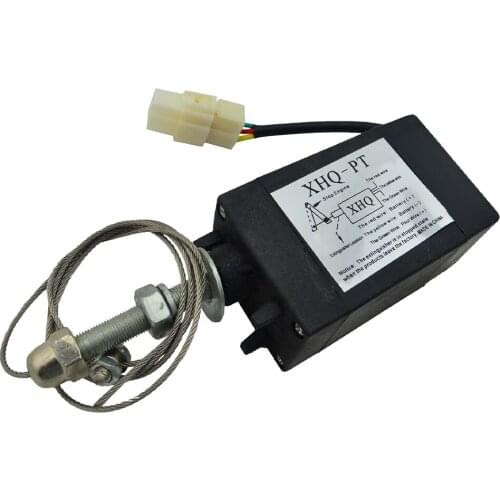 DC 12V 24V Spare Parts Electromagnetic Accessories Flame Out Electric Engine Stop Solenoid Valve Pull Type Normally Open Close