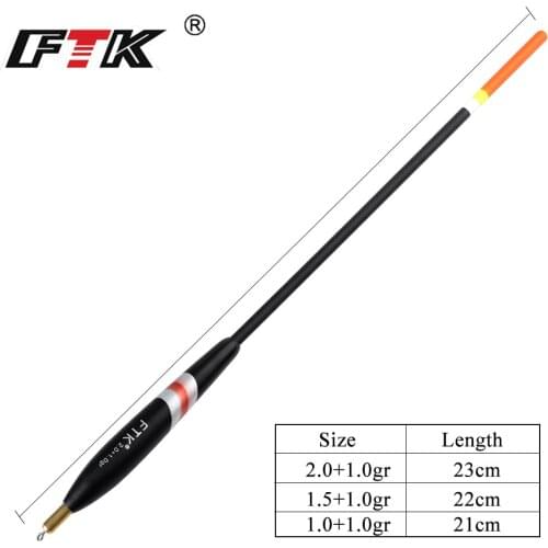 FTK 3PCS/LOT Barguzinsky Fir Float 1.0+1.0gr 1.5+1.0gr 2.0+1.0gr Bobber Vertical Buoy Mixed Size Float peche accesoires