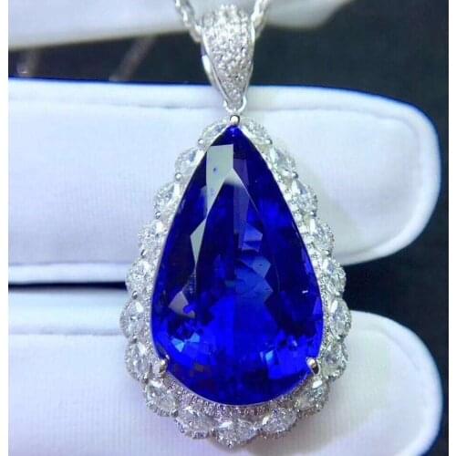 Sri Lanka Sapphire pendant Free shipping sapphire 925 sterling silver pendant 13*25