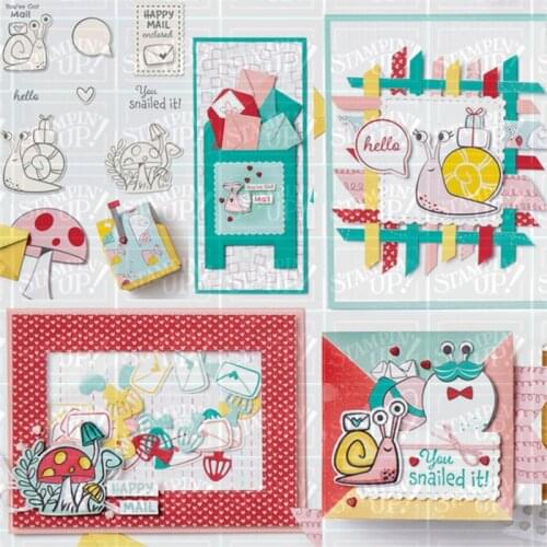 Snails Metal Cutting Dies and Stamps For Scrapbooking Practice Hands-on DIY Album Card Handmade Tools