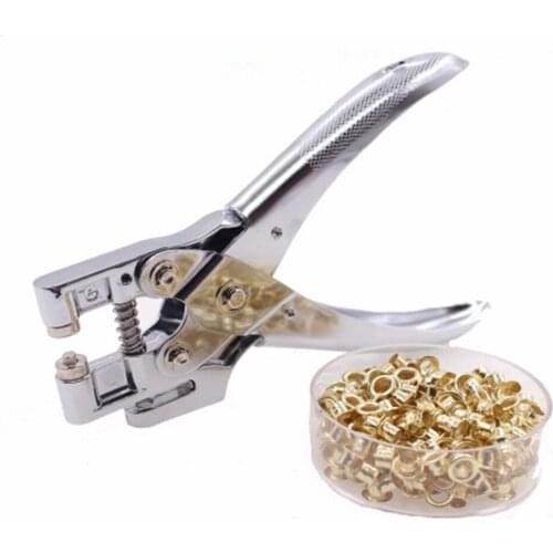 Metal Retainer Punching Machine 9718 with Eyelet Grommet Plier With Grommets 5mm Round Hole Perforadora de papel with Rings