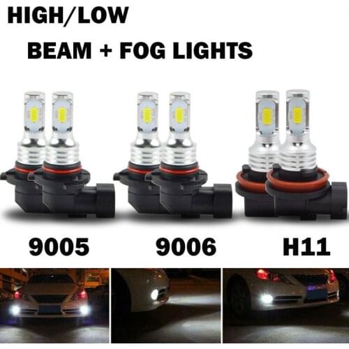 NEW-6X Combo LED Headlights Bulb Fog Light for Toyota Corolla RAV4 H11 9006 9005 HID