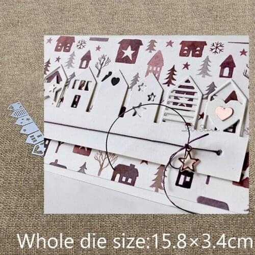 New Design Craft Metal Cutting Die die cuts house edge decoration scrapbook Album Paper Card Craft Embossing die cuts