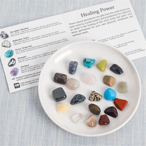 Wholesale 3boxes/Lot New Natural 20pcs Energy Stone Set 10mm Ore Specimens Mixed with Semi-Gem Gift Box