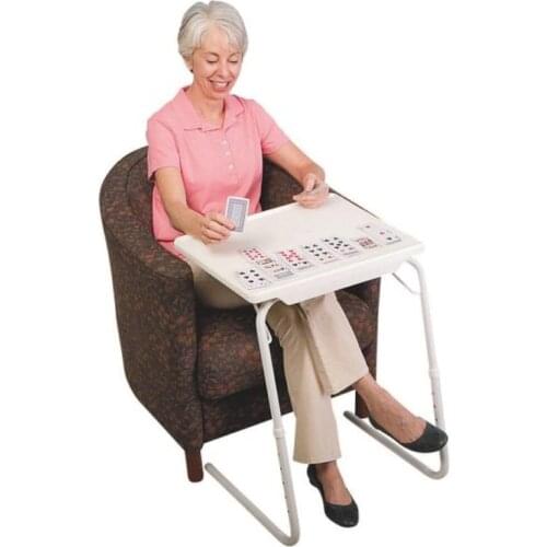 Portable auxiliary folding table adjustable stand with 6 heights and 3 different angles ideal for bed/sofa comfortable and practical