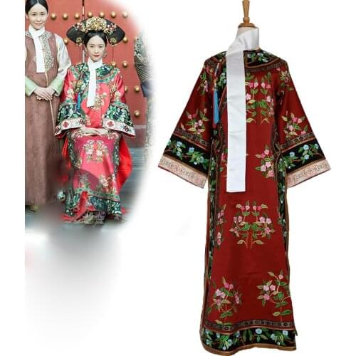 Gao XiYue Qing Dynasty Princess Empress Costume Red Full Embroidery Wedding Hanfu for TV Play RuYis Royal Love in the Palace