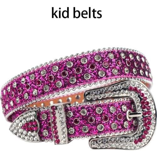 Luxury Rhinestones Belt Kids Belt Bling Diamond Studded Strap Boys And Girls Children Adjustable Belt Cinto De Strass For Jeans