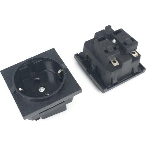 Wholesale 250v 16a germany AC PDU UPS EU power desktop outlet Embedded electrical Panel Receptacle AC socket