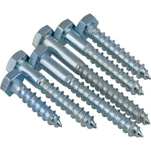 Carbon steel Zinc Plated Hex Head Self Tapping Wood Screws M6 M8 M10 M12