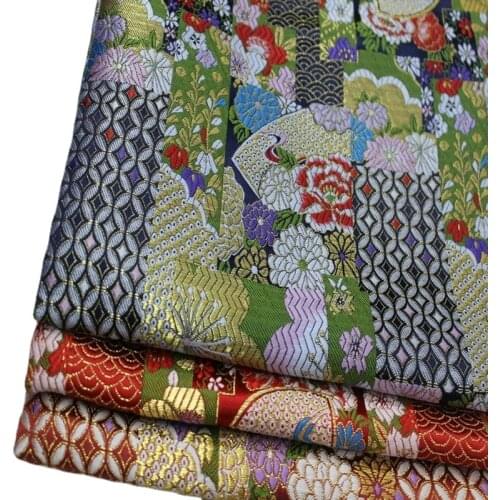 Wide 28" Kimono Cos Dress Mongolian Robe Material lace Trim Cloth Silk Jacquard Brocade Fabric / Japanese-Korean style