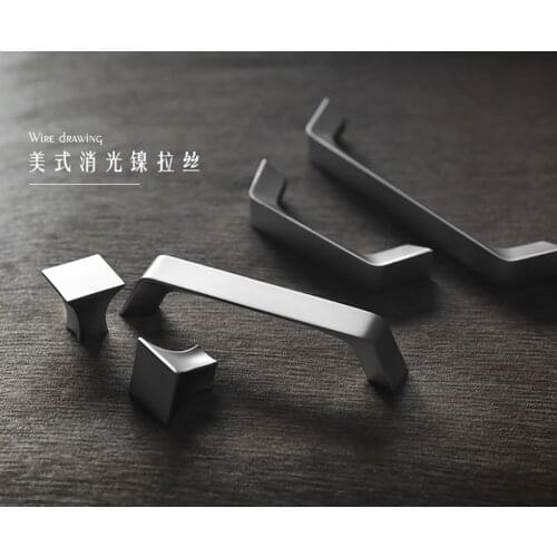 Nordic Modern Furniture Handle Wardrobe Pulls Cupboard Knobs Door Handle Drawer Cabinet Handle American