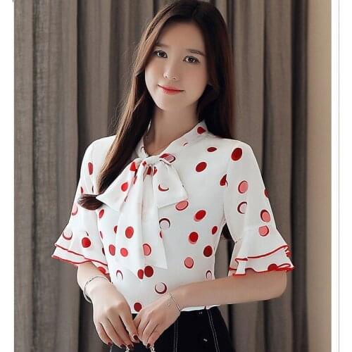 Блузки в горошек Soisansoi China At AliExpress