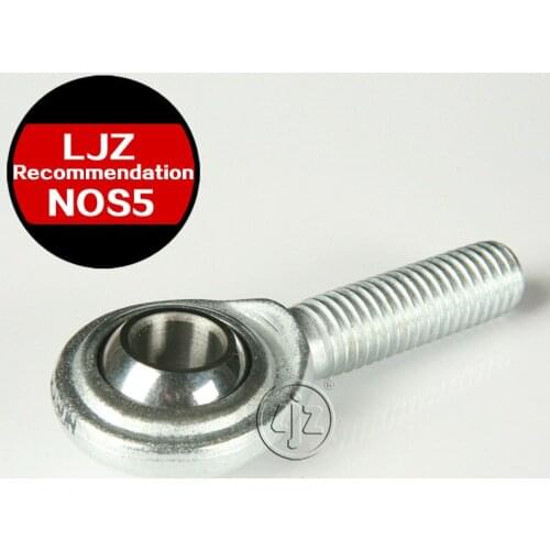 Steel to steel Mantenance free rod ends Bearings M5*0.8 Right and Left hand thread 5mm bore 100 Pieces/lot