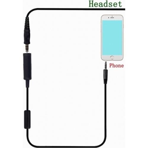 Tactical Headset Mini Phone PTT is Suitable for IPhone, Samsung, HTC and Other Mobile Phones The 3.5mm Plug