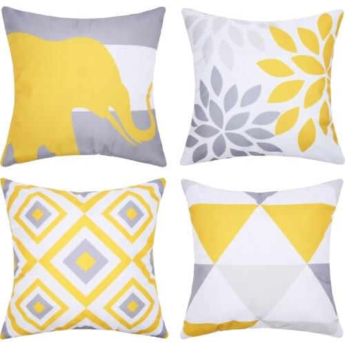 Outdoor Waterproof Throw Pillow Covers Floral Printed and Boho Farmhouse Outdoor Pillow Covers for Patio Funiture Garden