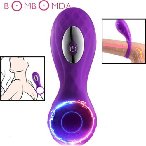 7 Speed Vibrating Cock Ring Delay Premature Ejaculation Penis Rings Vibrator Adult Sex Toys For Men Vibrating Egg Penis Massager