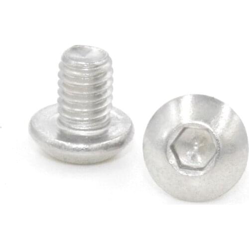 50Pc Stainless Steel Screws Hex Socket Round Head M3 Screw Bolt Furniture Fastener M3*4mm/5mm/10mm/12mm/14mm/16mm/20mm/30mm