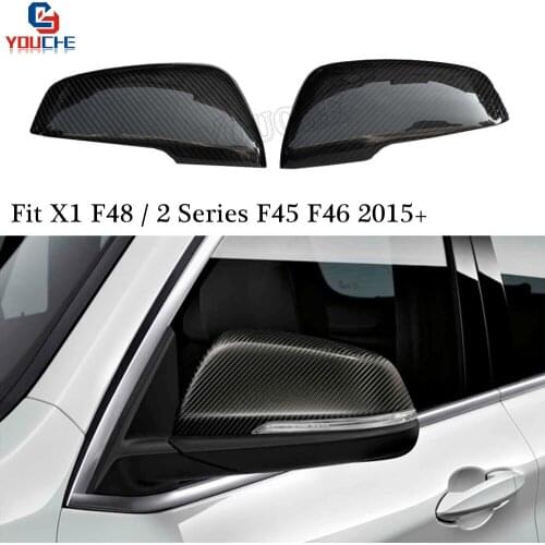 X1 F48 Carbon Fiber Rear View Mirror Cover for BMW 2 Series F45 F46 X1 F48 2015 + Replacement Mirror Caps