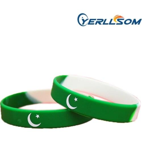 YERLLSOM 100pcs/Lot High Quality Customized Personal Printed 1 color Writing Segmented Silicone Bracelets For Events P042901