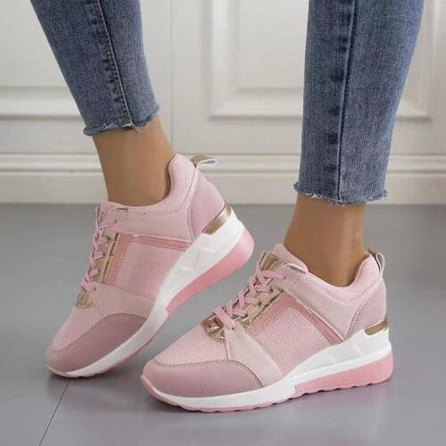 Fashion Girls Sport Shoes Vulcanize Shoes 2021 Womens Wedges Sneakers Sequins Shake Shoes Woman Sneakers Shoes Woman Footwear