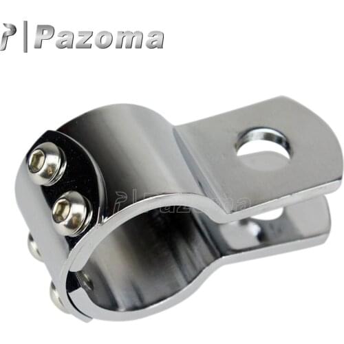 1 Pair Motorcycle Chrome Plated Clamps Supermoto Universal Engine Guard Footpeg Mount for 1 1/4" or 1 1/8" or 1 1/2" Crash Bar
