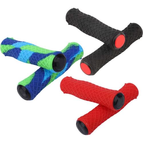 1Pair Bicycle Grip Non-slip Ultralight Shock Absorbing Silicone 22.2mm Bike Handlebar Grip Cover Mountain Bike Handle Bar Grip