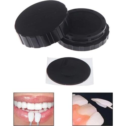1Pcs Dental Tooth Porcelain Veneer Box Cleaning Grid for Storage Teeth Cleaner Case Round Plastic Black
