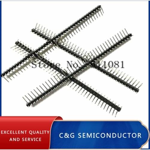 100pcs 1x 40 Pin 2.54 mm Right Angle Single Row Pin Header 90 degrees