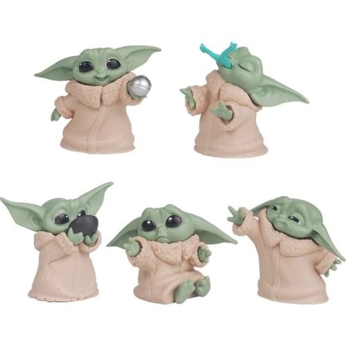 4-6cm 5pcs/Lot Star Wars Cute Baby Yoda PVC Action Figure Collection Model Doll Hot Toys Gift