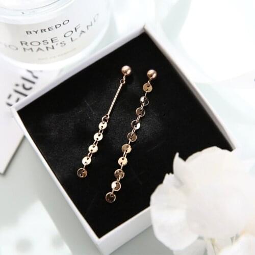 YUN RUO 2020 Asymmetric Fashion Stud Earring Woman Rose Gold Color Titanium Steel Jewelry Girl Gift Party Never Fade Wholesale