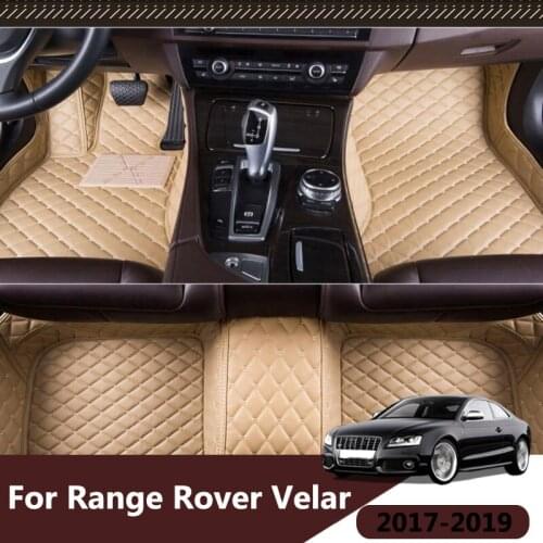 Car Floor Mats For Range Rover Velar 2017 2018 2019 2020 Auto Waterproof Rugs Accessories Leather Liners Carpets For Land Rover