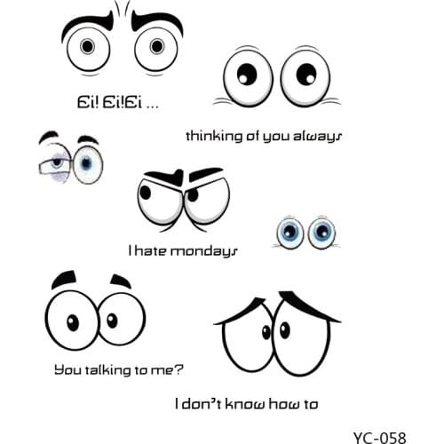AZSG Expression in ones eyes Clear Stamps For DIY Scrapbooking/Card Making/Album Decorative Silicon Stamp Crafts