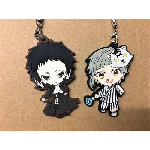 G483 Bungo Stray Dogs Anime keychain Dazai Osamu Atsushi Nakaji Edogawa Ranpo Doppo Kunikida Rubber strap/phone charms