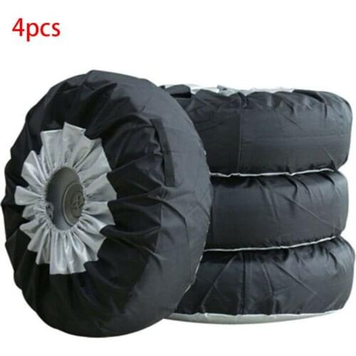 4 pieces of four seasons car tire cover storage bag carry polyester tire cover waterproof dustproof sunscreen tire cover