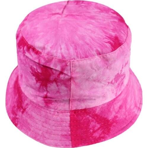 Gradient Color Double-Sided FishermanS Hat Hip Hop Fashion New Flat Top Spring Autumn Collapsible Basin Cap Women Hat