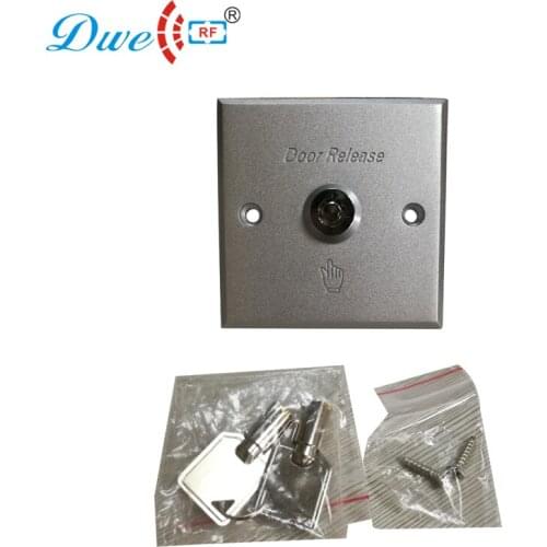 DWE CC RF Access control kits aluminum alloy silver door open push release switch with key