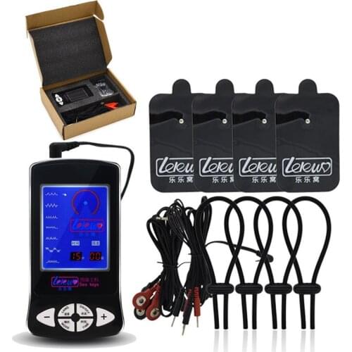 Electric Cock Rings Penis Stimulation Electro Shock Pads Pulse Stimulator Orgasm Penis Ring Body Massage Patch Sex Toys For Men