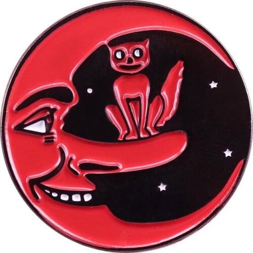 HOSENG The Arch Mage Of The Underworld Love Brooch Gothic Horror Comedy Movie Badge Halloween Enamel Pin Gift HS_426