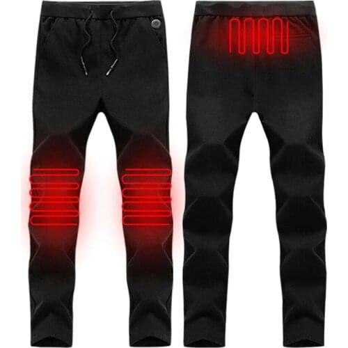 Intelligent Electric Heated Trousers Heater Warm Winter USB Long Pants Women Men Casual ASD88