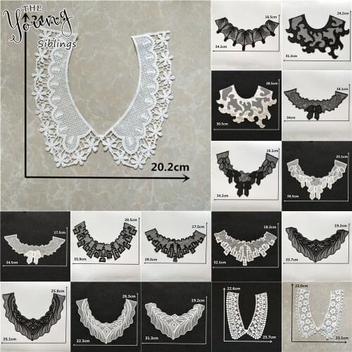 Exquisite Lace Collar Sewing Applique Bride Dress Supplies Embroidery U-type Lace Neckline Clothing Accessories Scrapbooking