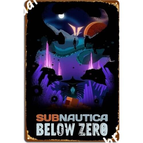 Subnautica Below Zero Poster Metal Plaque Wall Decor Cinema Garage Bar Cave Decoration Tin Sign Poster