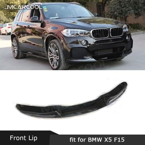 For X5 Carbon Fiber / FRP Front Bumper Lip MP Style Extension Chin Spoiler For BMW X5 F15 M Sport 2014-2018