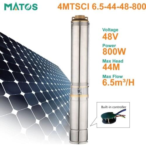 Plastic impeller dc brushless solar powered submersible deep well water pumps farm irrigation