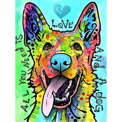 Full Square Diamond Painting Color cute puppy 5D Diy Diamond Embroidery Cartoon Home Decoration Picture Mosaic Rhinestone gift