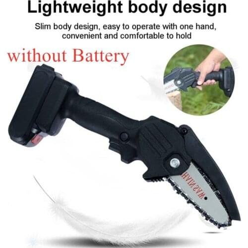 Portable 24V Electric Chain Saw Cordless Chain Saw Woodworking Chain Saw Garden Logging Mini Electric Chain Saw without Battery