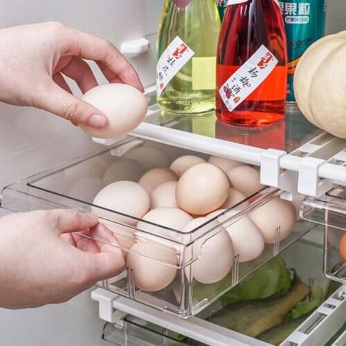 Refrigerator Draw 1/4/8 Compartment Refrigerator Organizer Transparent Fridge
